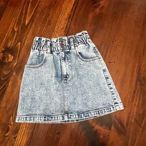 Abercrombie and Fitch Blue Denim Skirt with Elastic Waist